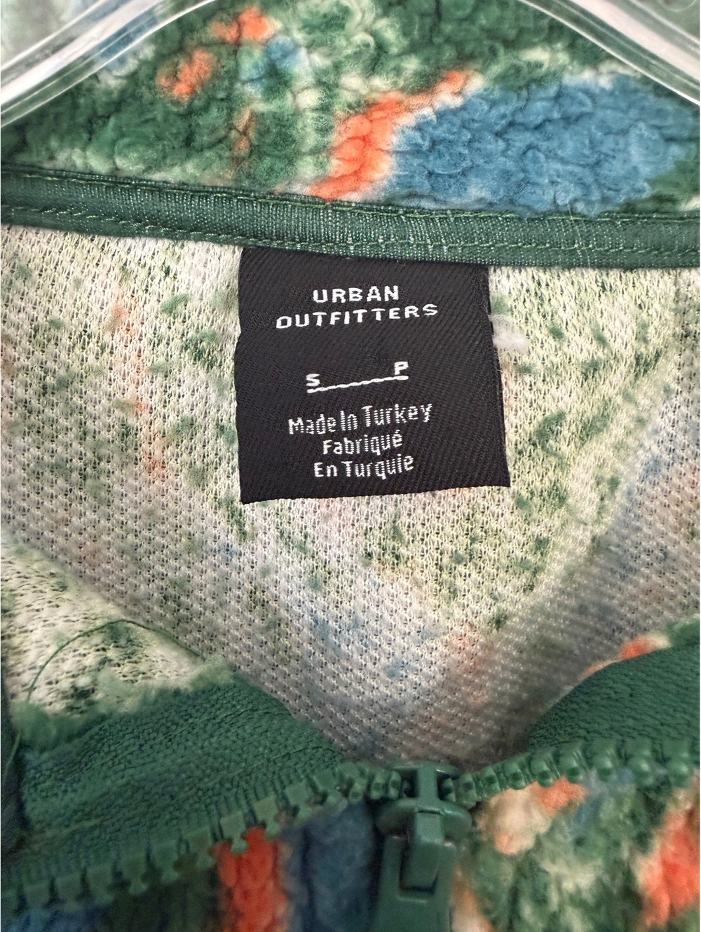 Urban Outfitters Long Sleeve 1/4 Zip Fleece Cozy Teddy Texture Sweater Size S - Picture 6 of 8